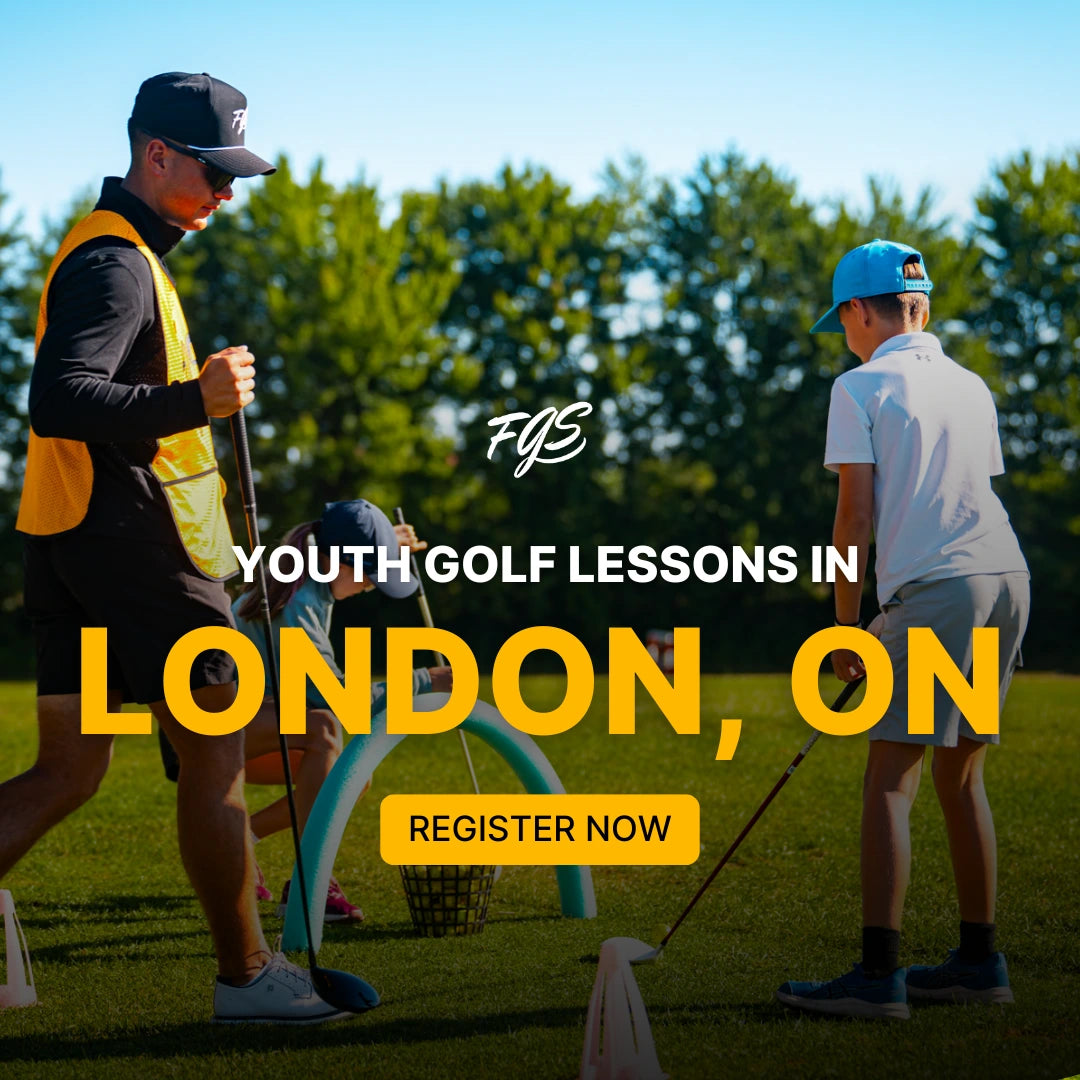 Kids golf lesson in London, Ontario at Fanshawe Golf School