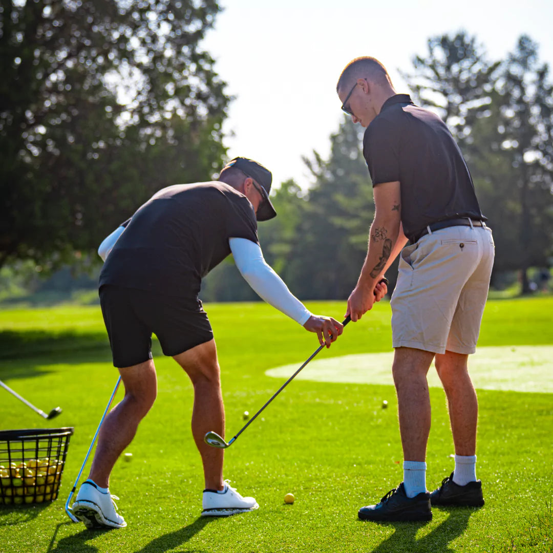 Beginner golfer learning how to golf in London, Ontario