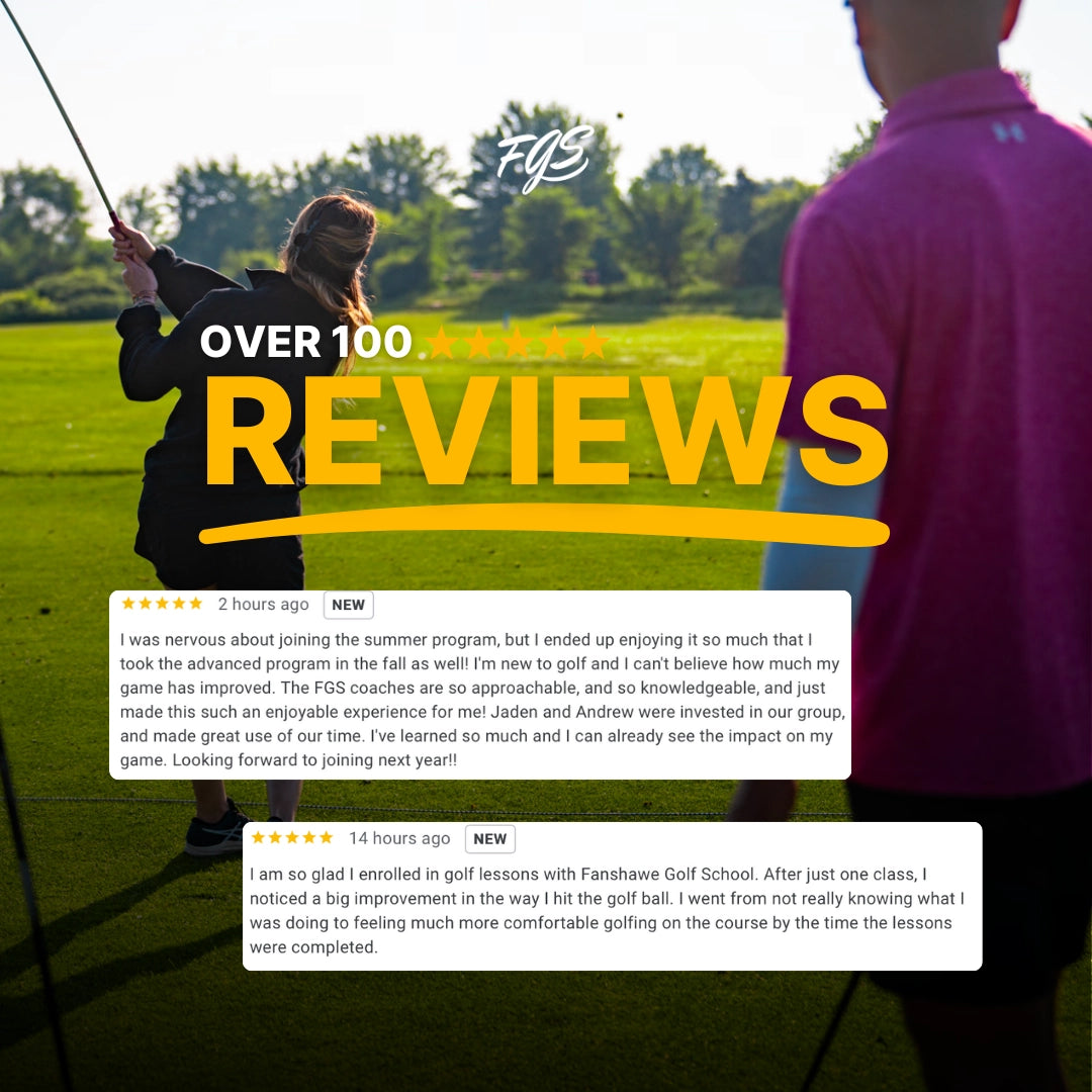 Group of women enjoying beginner golf lessons in London Ontario at Fanshawe Golf School